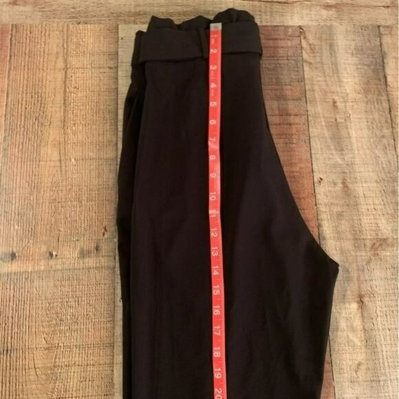 Do + Be womens paper bag style black carrier wear work pants with belt -L - Picture 3 of 10